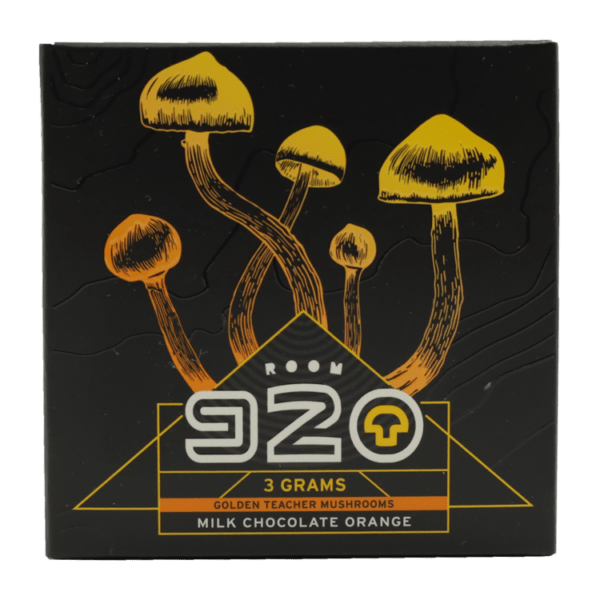 Room 920 - Mushroom Chocolate Bar - Milk Chocolate Orange - 3 grams | Shroomland Canada