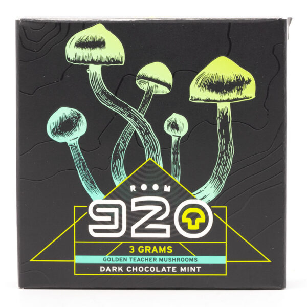 Room 920 - Mushroom Chocolate Bar - Dark Chocolate Mint - 3 grams | Shroomland Canada